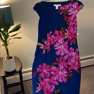 Navy and Fuchsia (pink) Cocktail dress